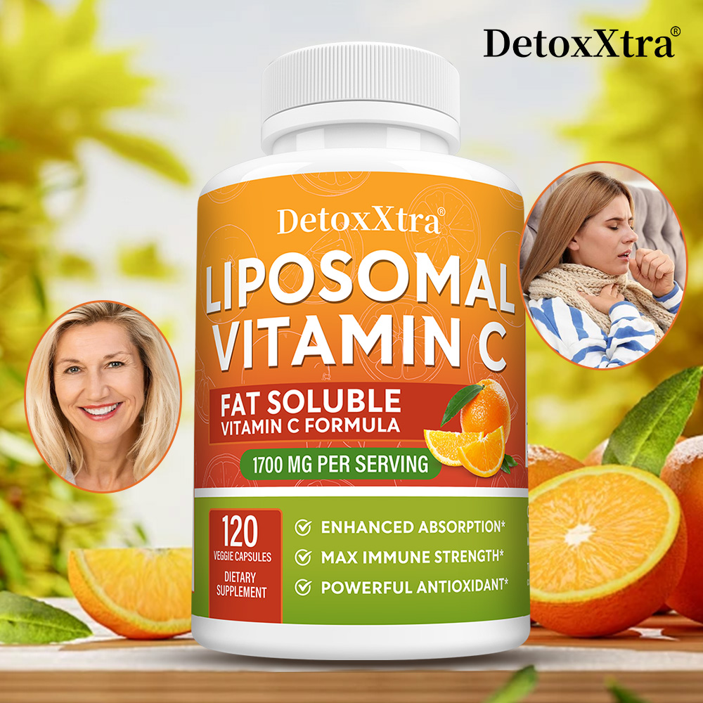 Zinc Supplement 50Mg - Liposomal Vitamin C 1700mg, High Absorption,