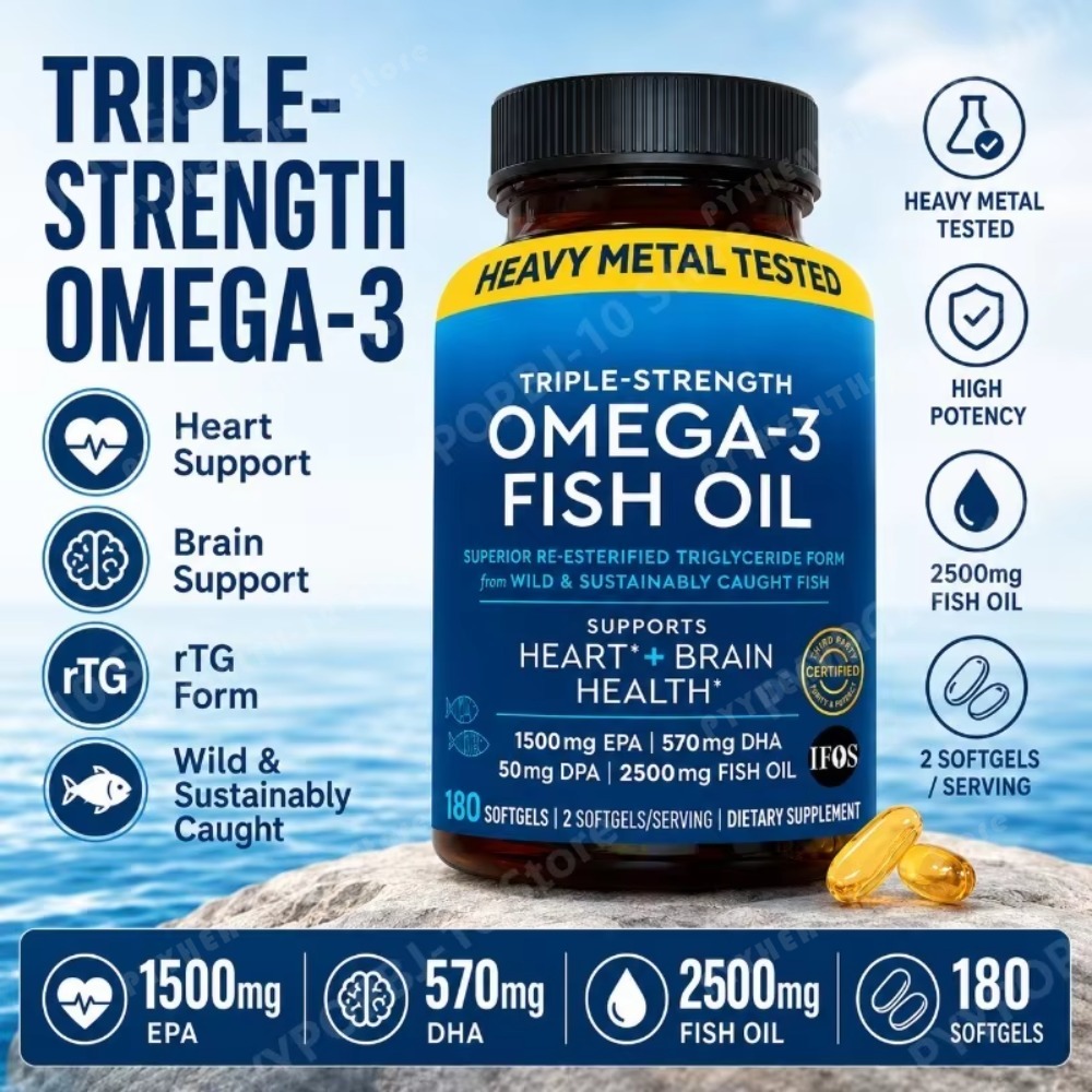 Omega 3 Fish Oil - High Potency Omega-3 Fish Oil Softgels