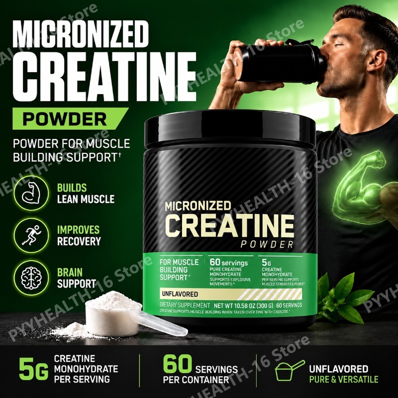 Creatine Monohydrate Powder - Micronized Creatine Monohydrate Powder, Pure Unflavored,
