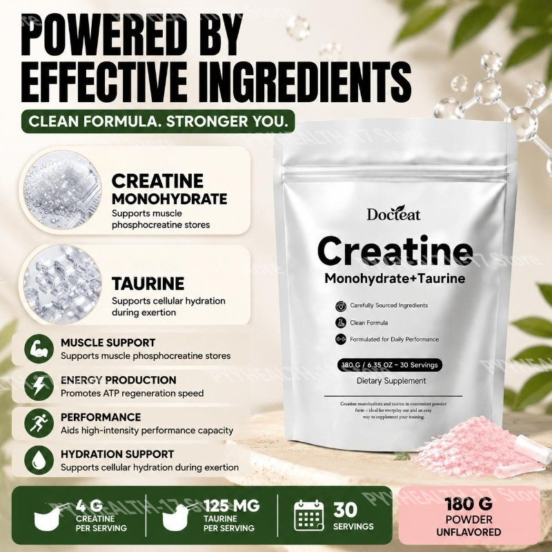 Docteat Creatine Monohydrate+T - Creatine Monohydrate Powder review and price