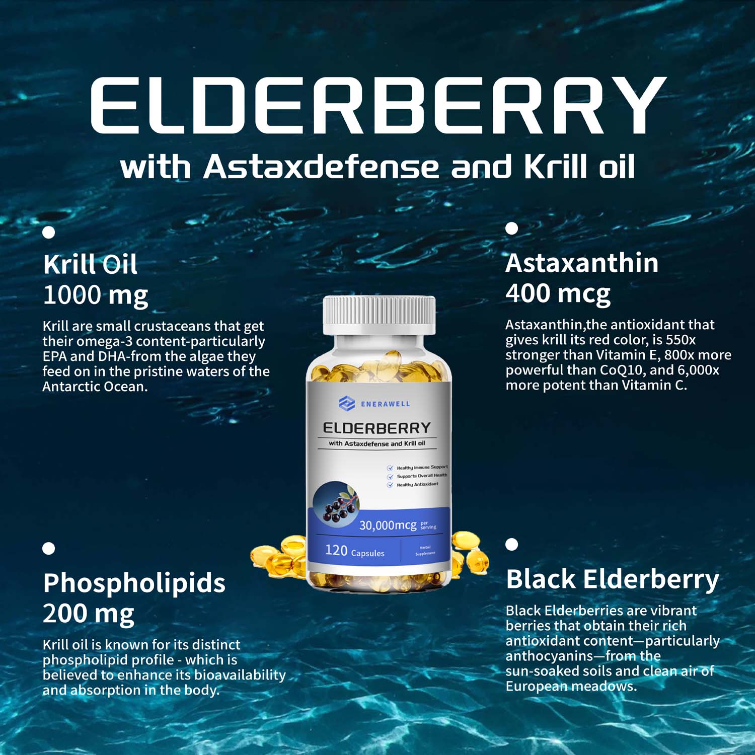 Antarctic Krill Oil 1000mg Cap - Omega 3 Fish Oil review and price