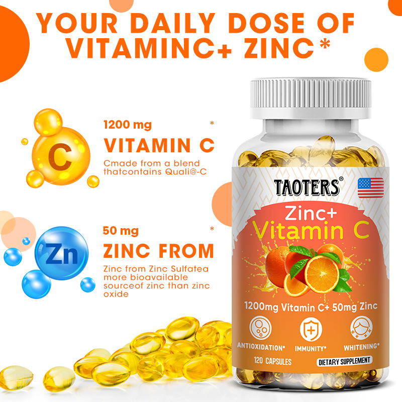 1200 Mg Vitamin C Capsules - w - Zinc Supplement 50Mg review and price